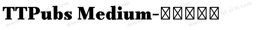 TTPubs Medium字体转换